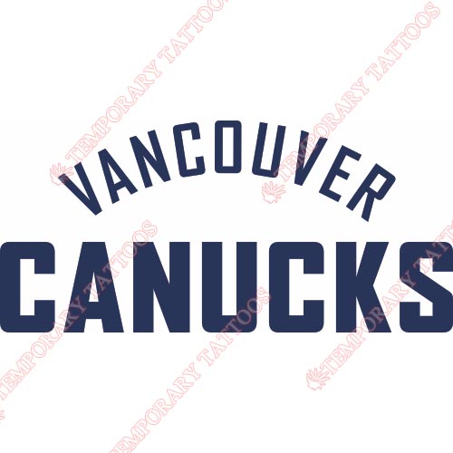 Vancouver Canucks Customize Temporary Tattoos Stickers NO.356